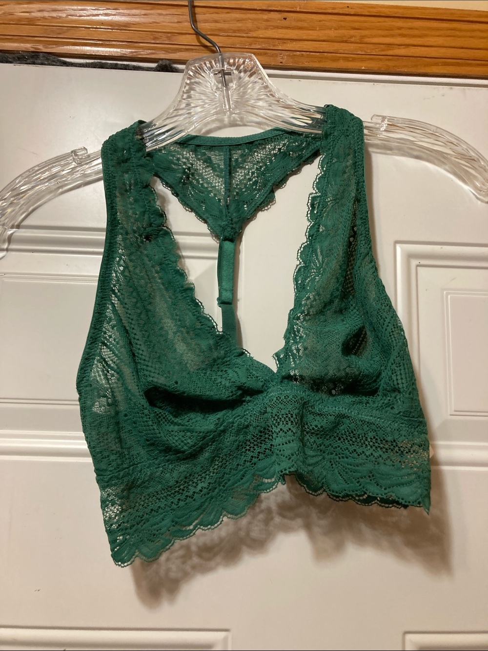 Lace Bralette Emerald Green XS NWT